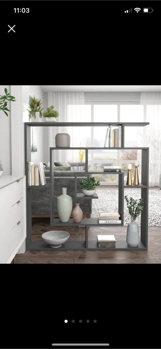 Dark gray Geometric Bookshelf - 49x51 inches image indicator(2)