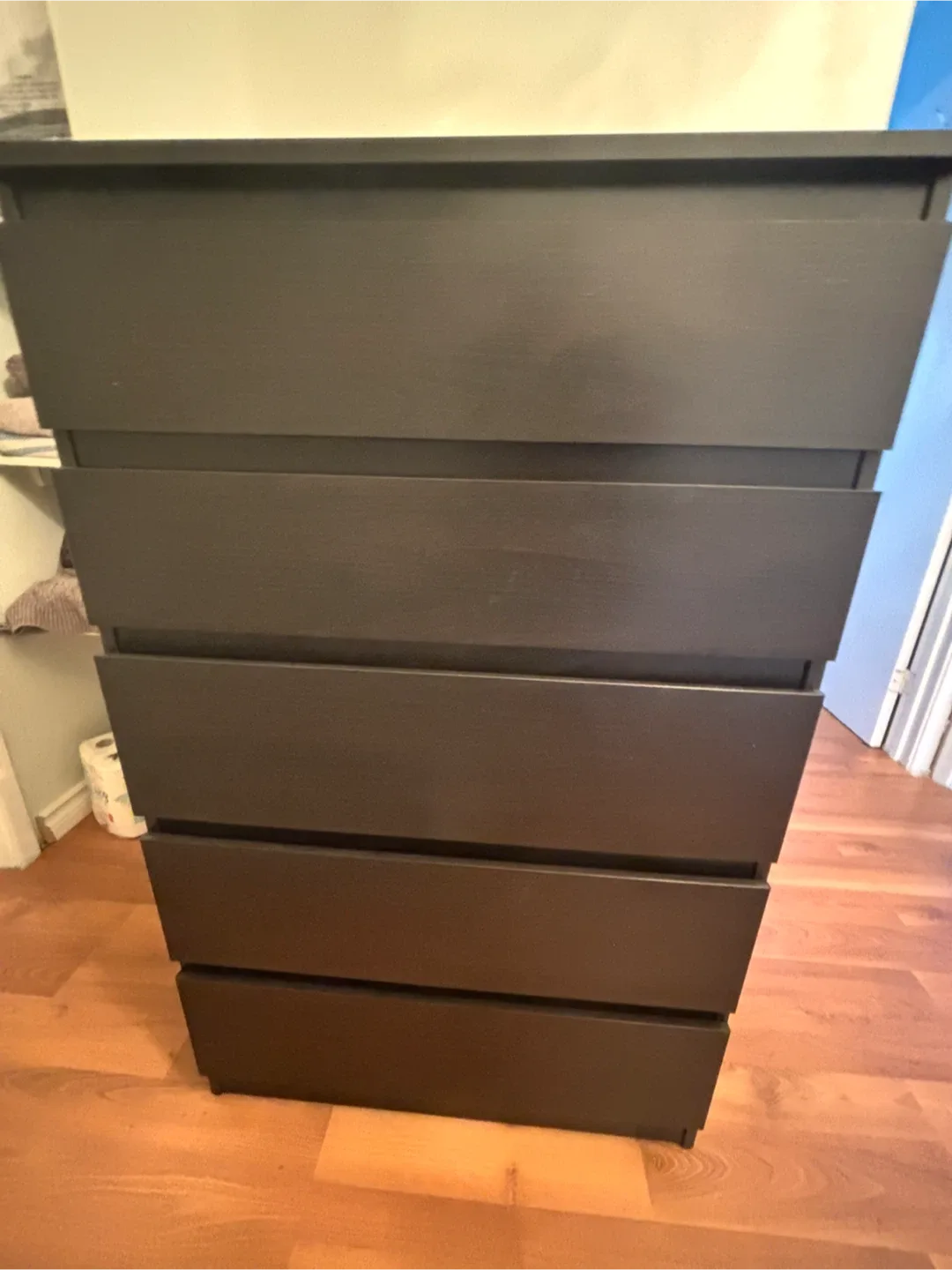 Dark Brown Dresser with 6 Drawers