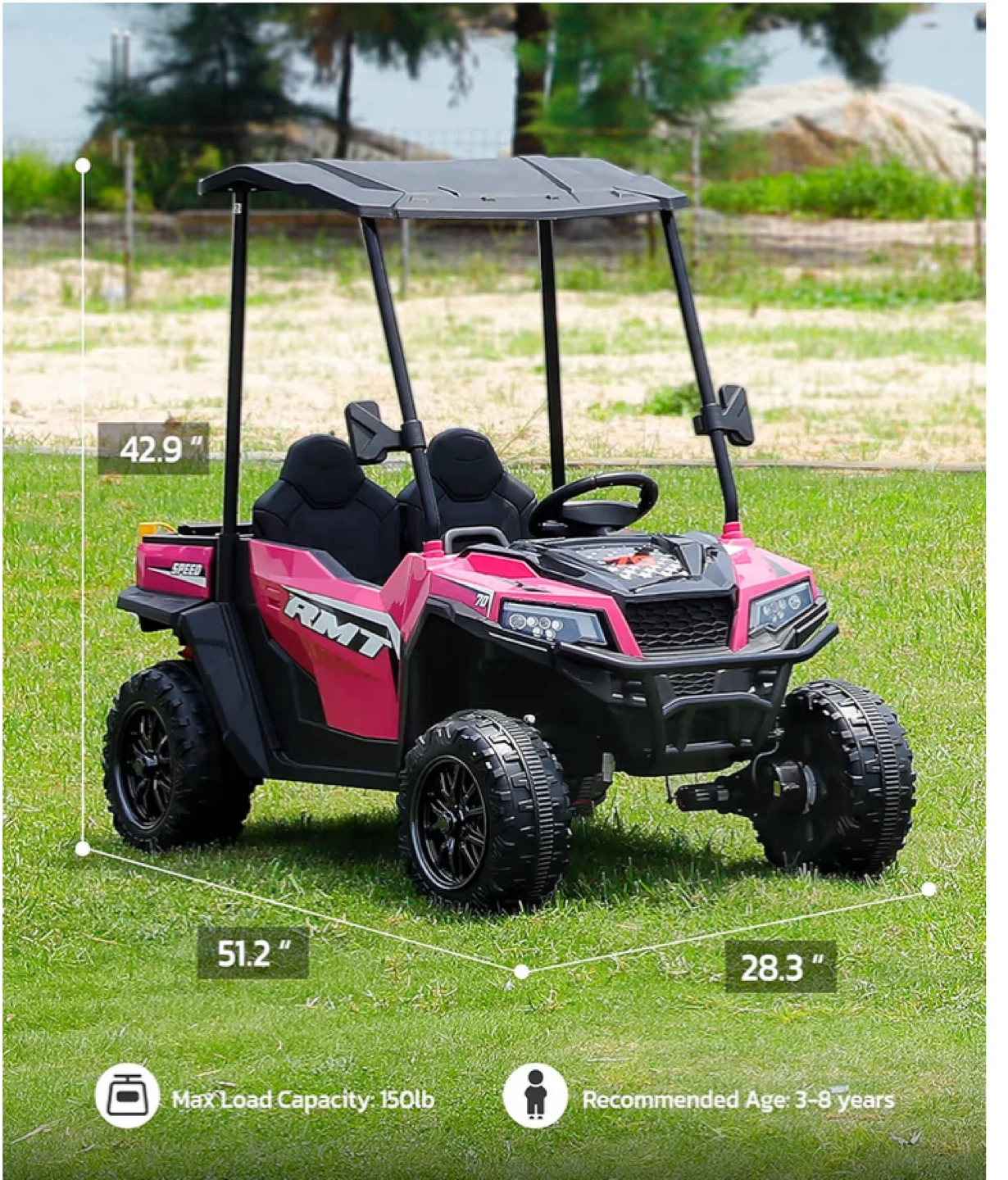 ELEMERA 24V Pink Ride on Car 2 Seater - photo 2