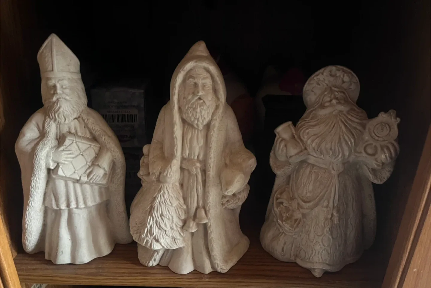 Vintage Santa Claus Figurines, Set of 3