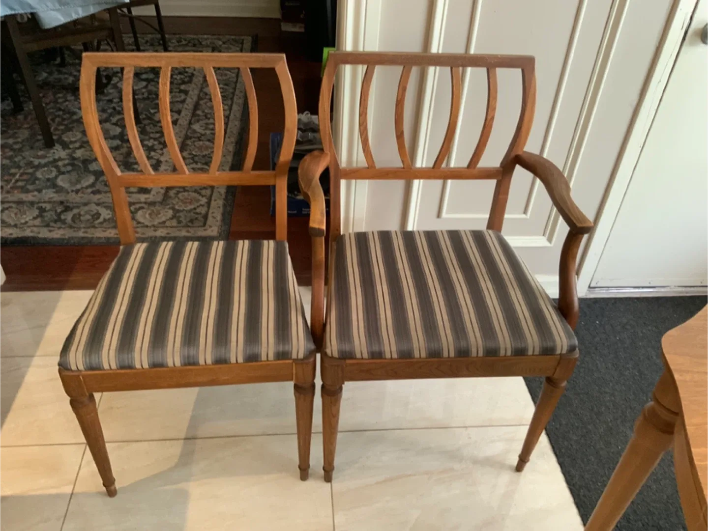 Wooden Dining Table with 6 Chairs #cleanout image indicator(3)