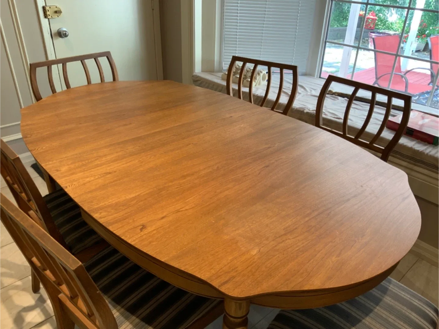 Wooden Dining Table with 6 Chairs #cleanout