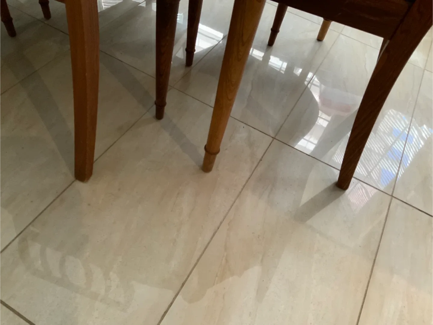 Wooden Dining Table with 6 Chairs #cleanout image indicator(5)