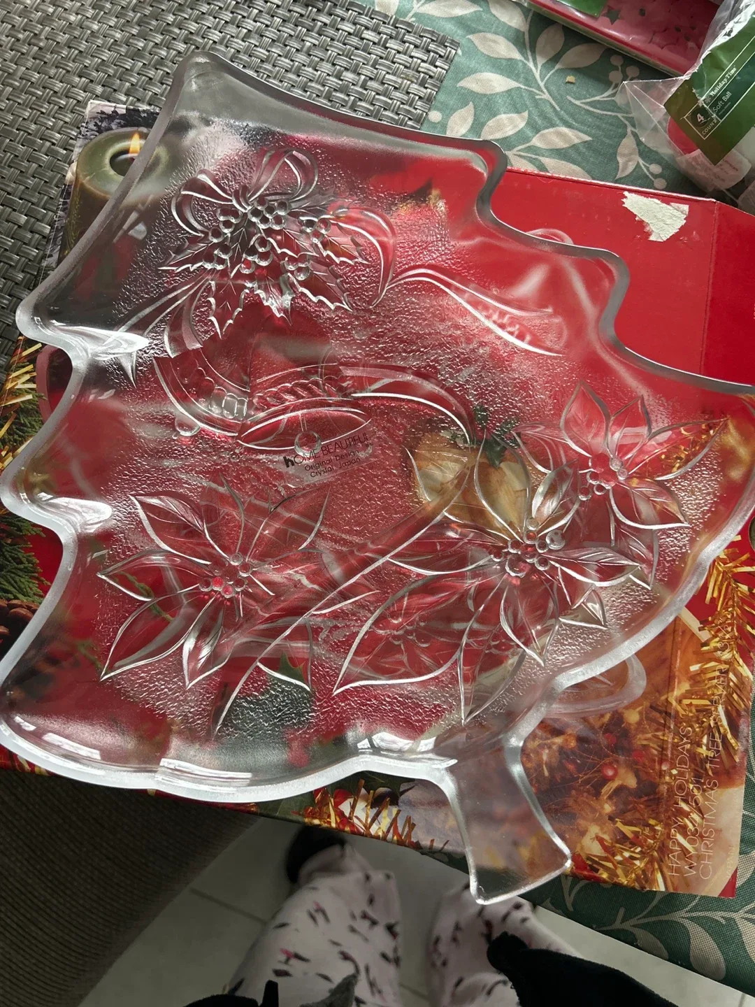 Home Beautiful Christmas Tree Serving Plate