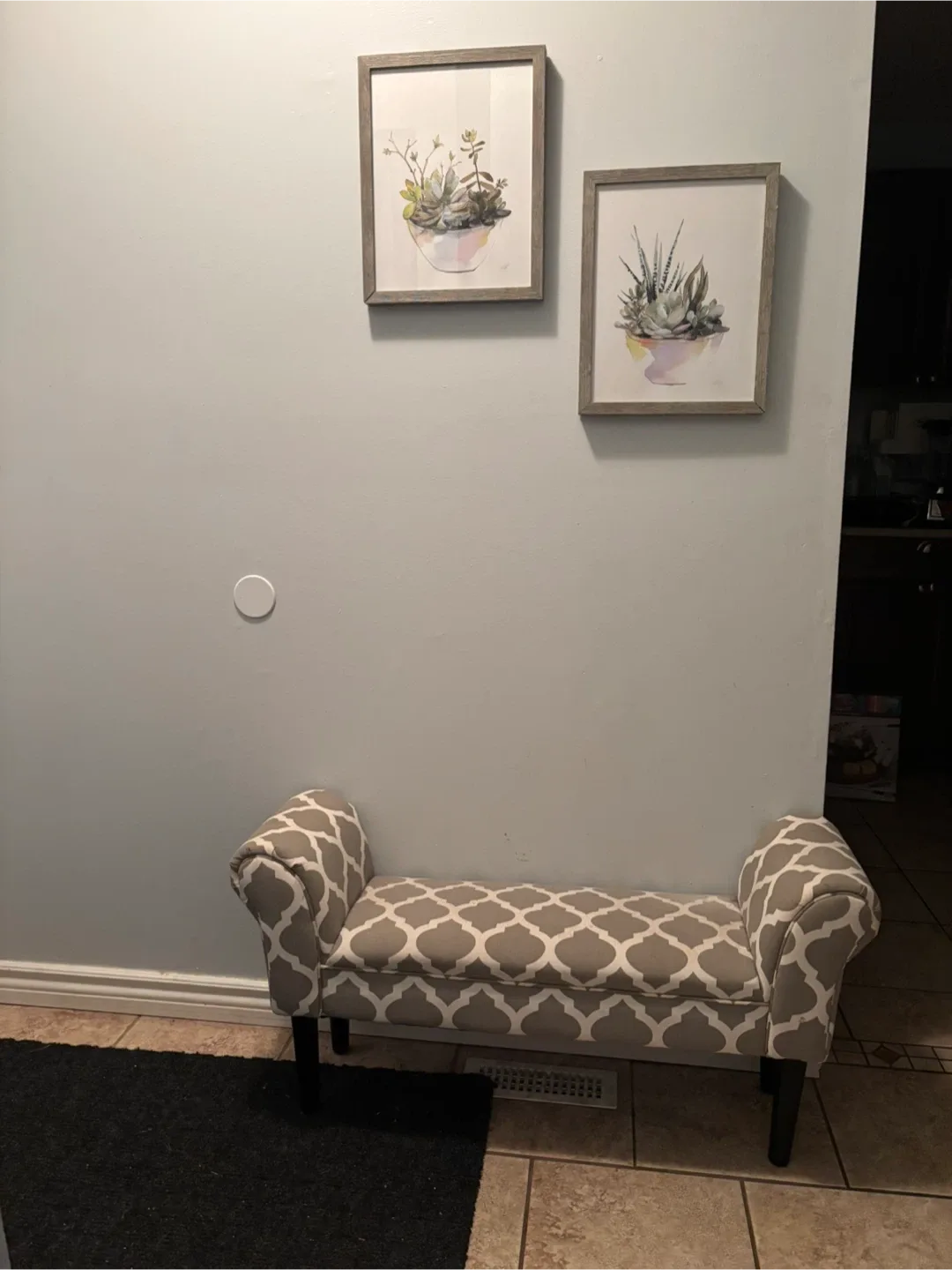 Upholstered Bench with Ottoman Pattern INCLUDING TWO FRAMES image indicator(2)