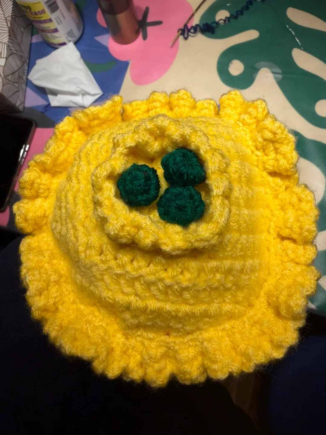 Yellow Crocheted Hat image indicator(3)