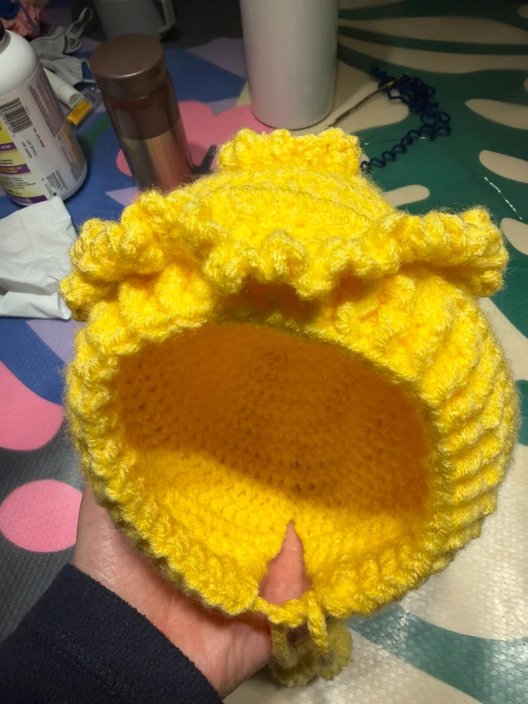 Yellow Crocheted Hat