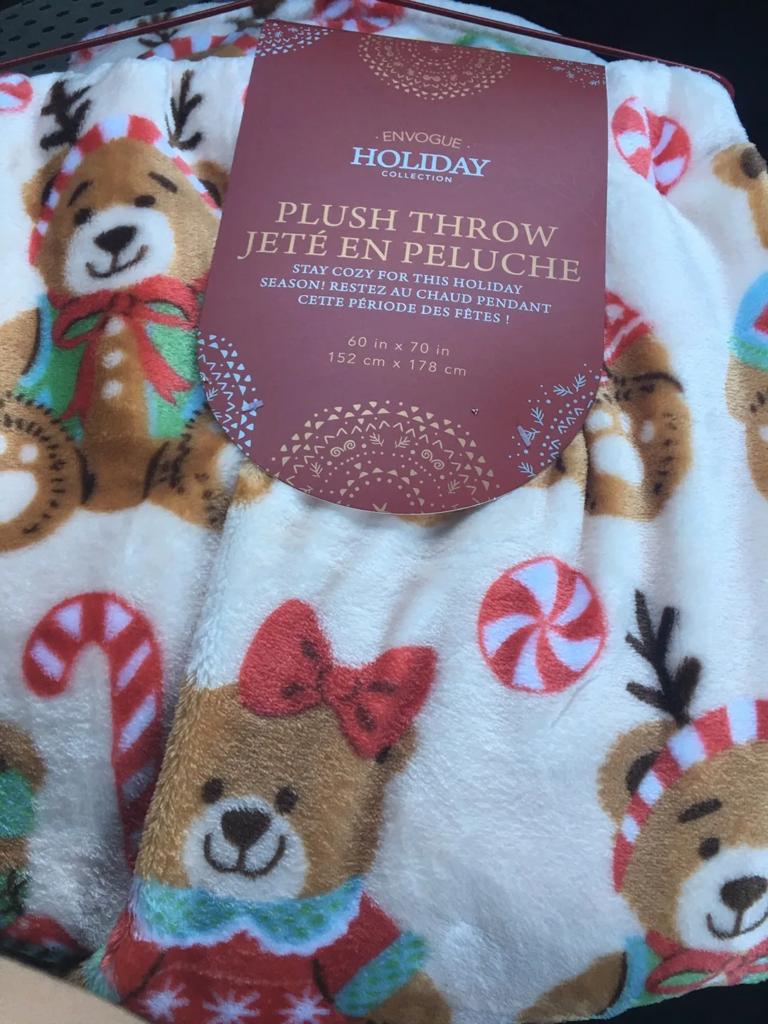 Envogue Holiday Plush Throw 60x70in