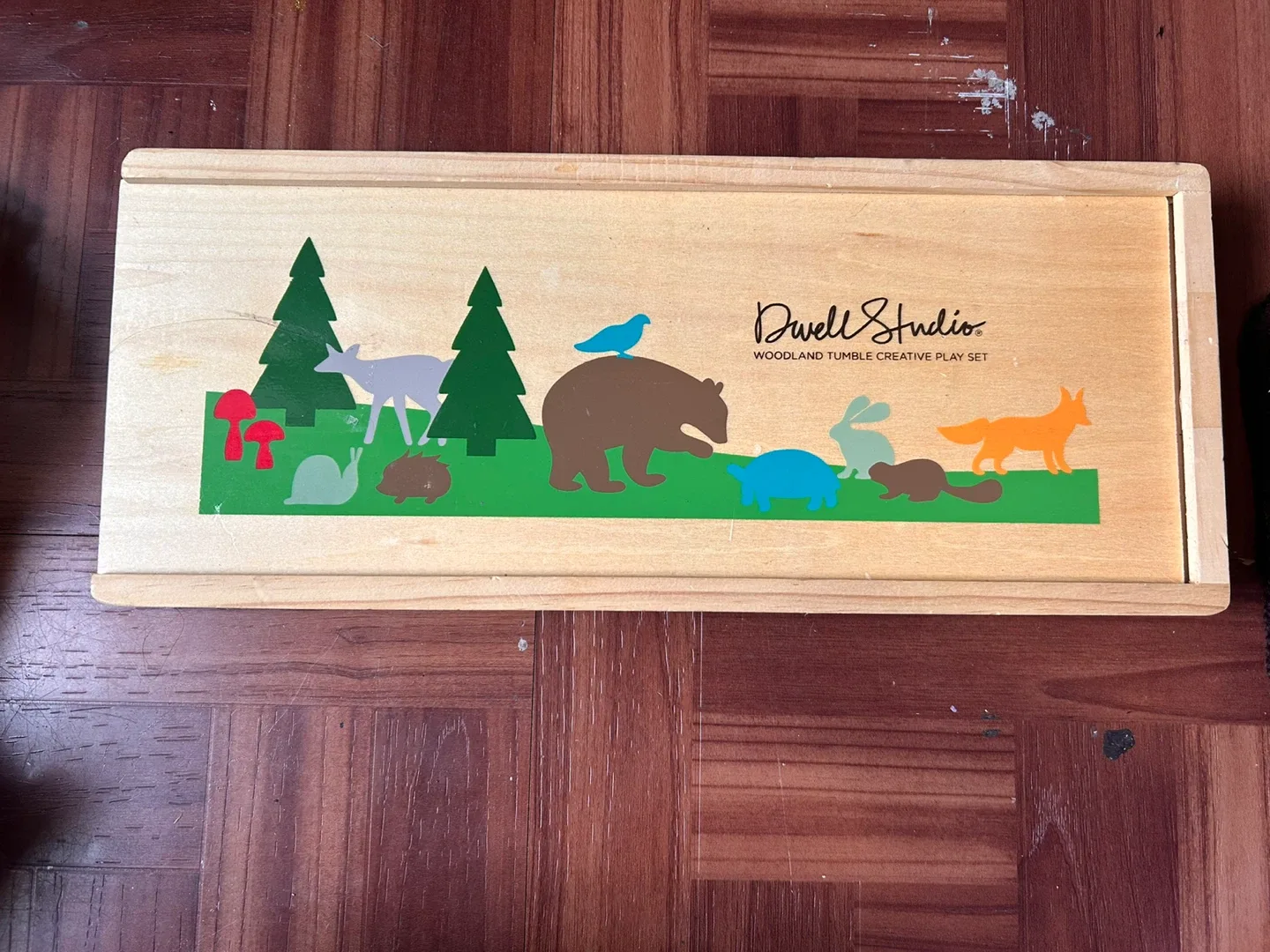 Wooden animal play set