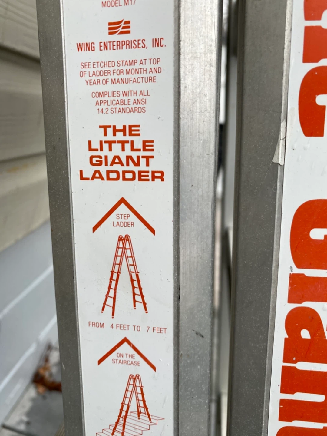 Clean out - Little Giant Ladder - Adjustable 4-7 Feet - photo 3