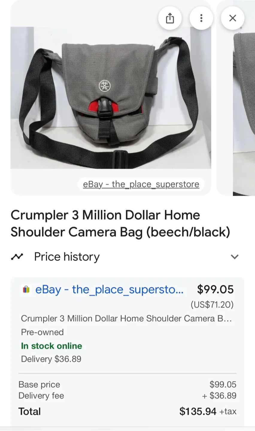 #cleanout Crumpler 3 Million Dollar Home Camera Bag image indicator(4)