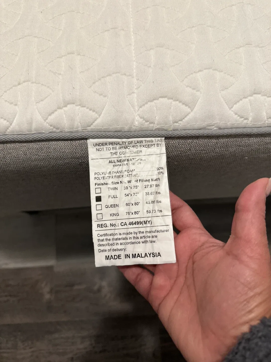 Double size mattress and bed frame image indicator(5)