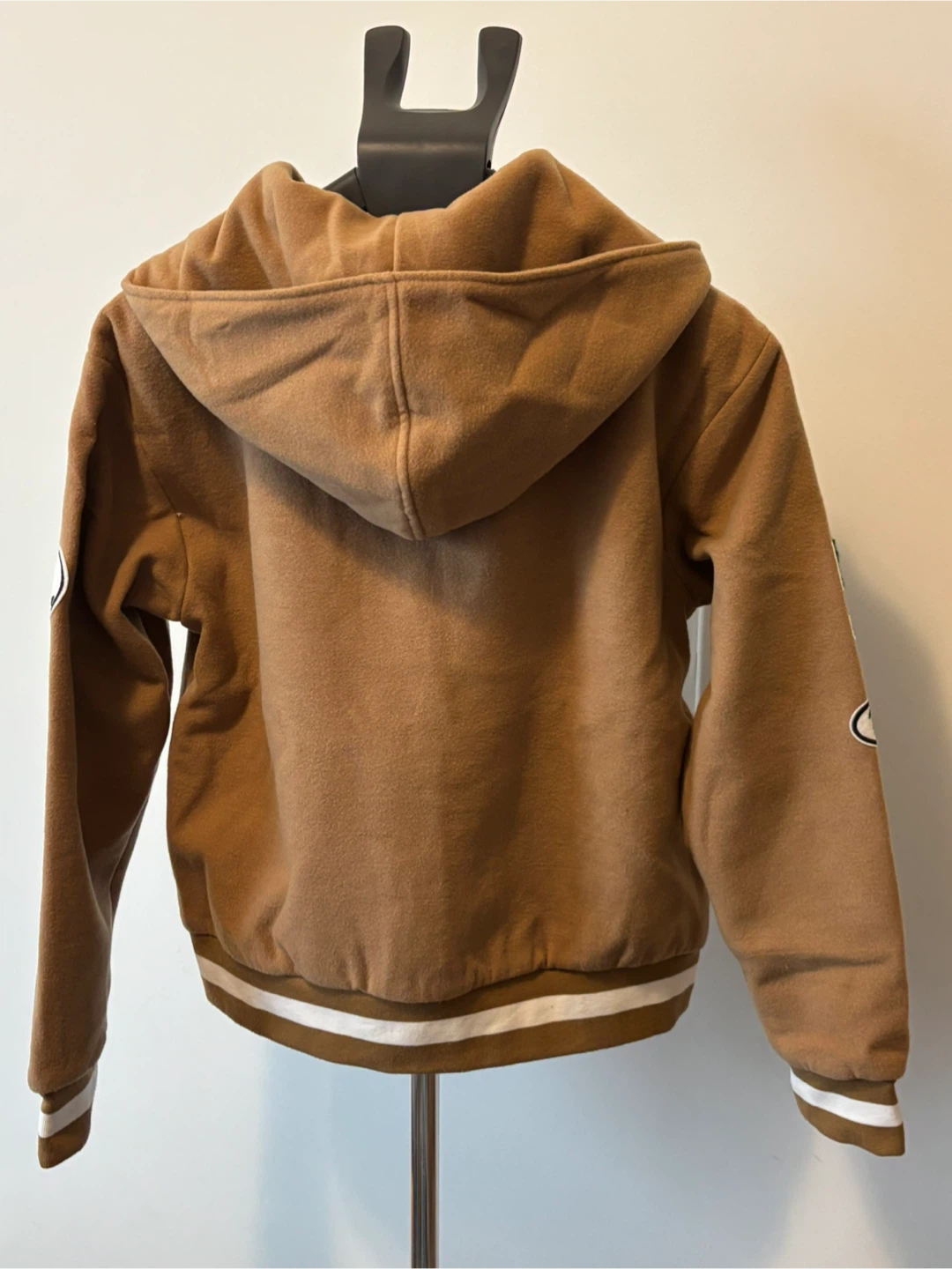Forever21 Brown Jacket with Hood - Size M thick woolen texture - photo 2