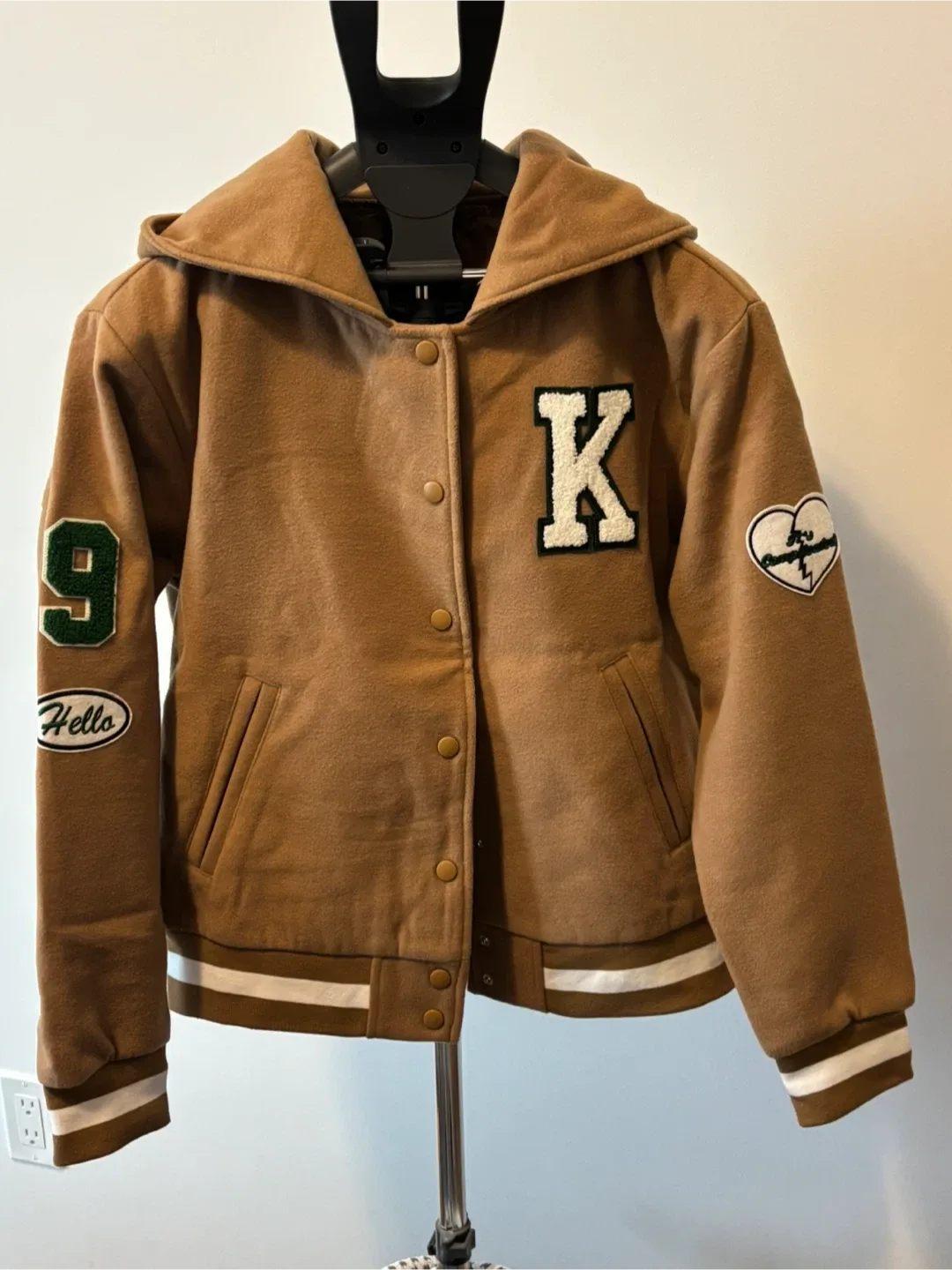 Forever21 Brown Jacket with Hood - Size M thick woolen texture