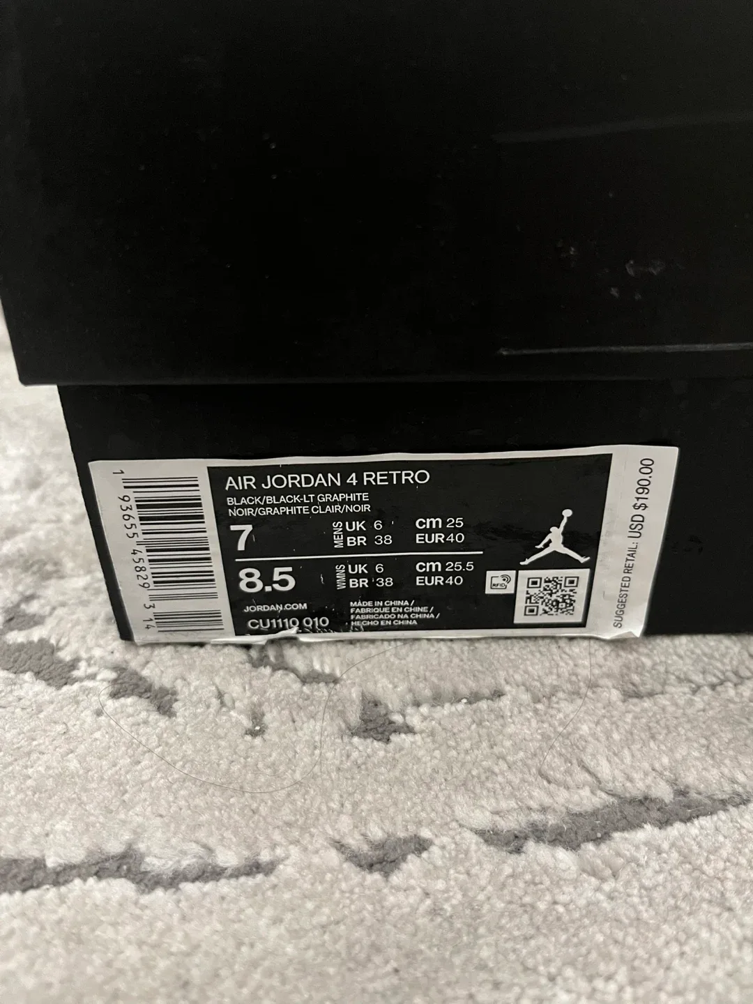 Jordan 4 Retro Black Cat (Size 7 US) image indicator(7)
