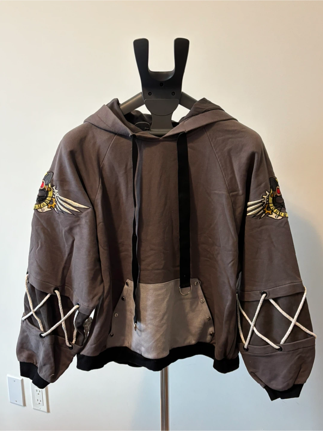 Unique stylish oversize Grey Hoodie