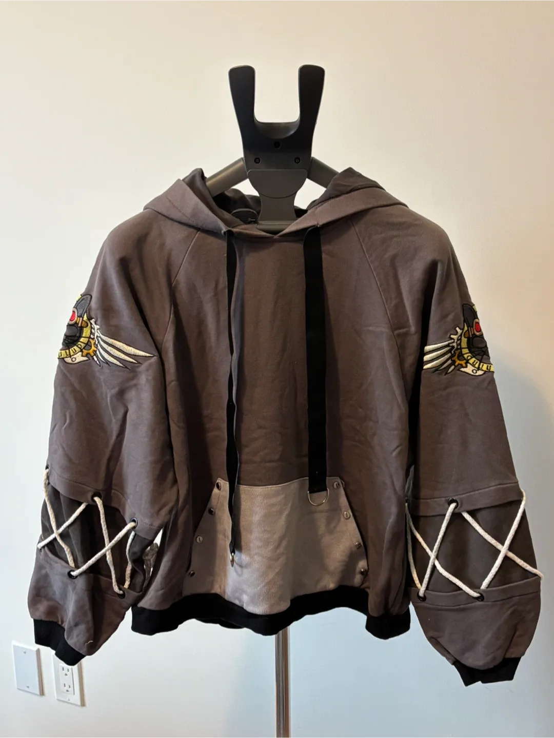 Unique stylish oversize Grey Hoodie