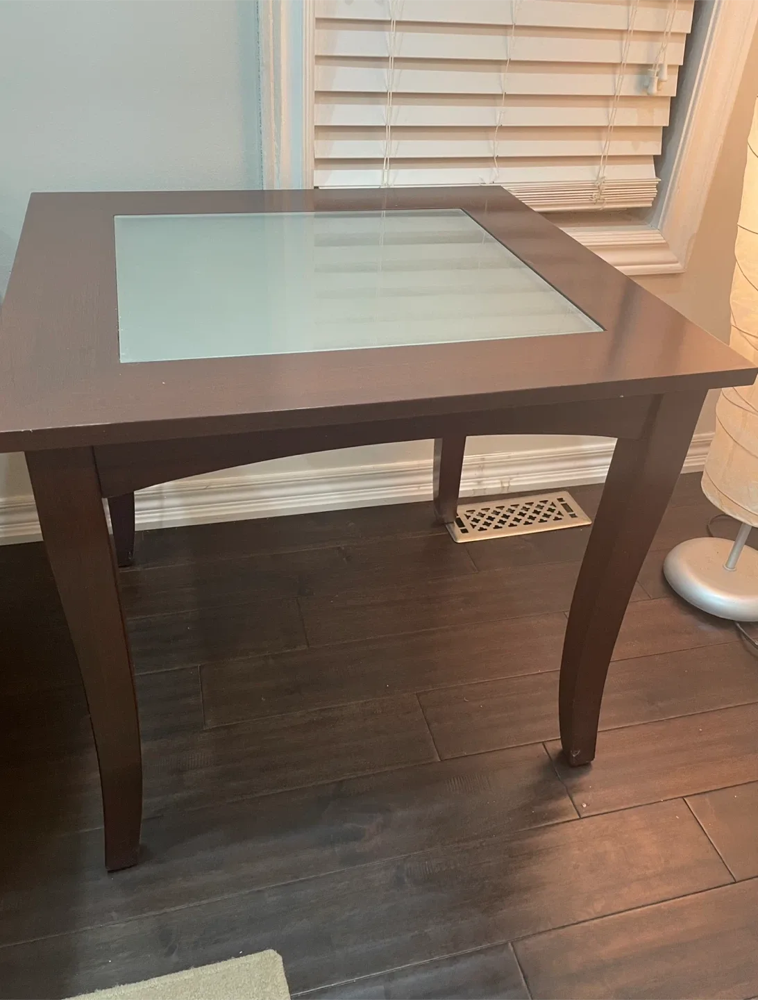 Wood  Table with Glass Center image indicator(2)