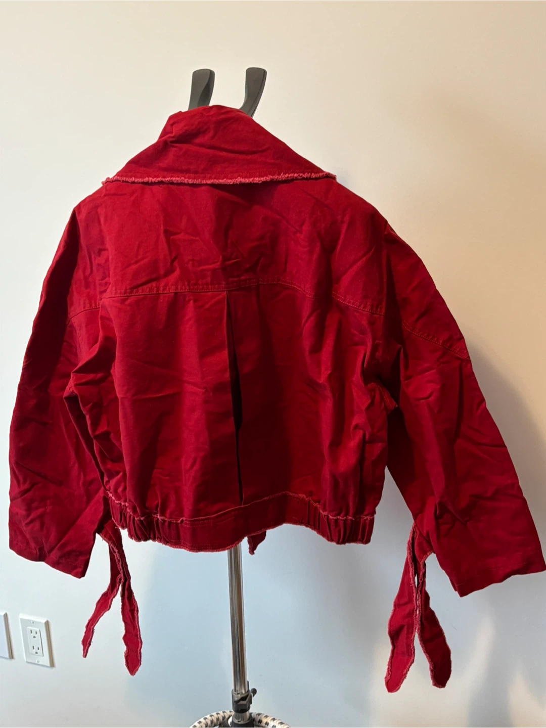 Red Cropped Jacket Pure cotton fabric 170/92A - photo 2