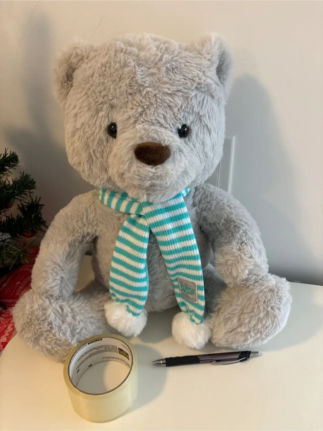 Pottery Barn Kids Grey Plush Bear image indicator(2)