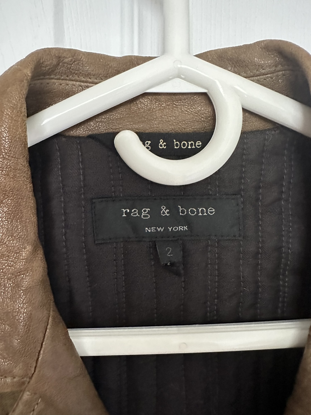 Rag & Bone Lamb Leather Jacket Turns into a Vest Size 2 - photo 5