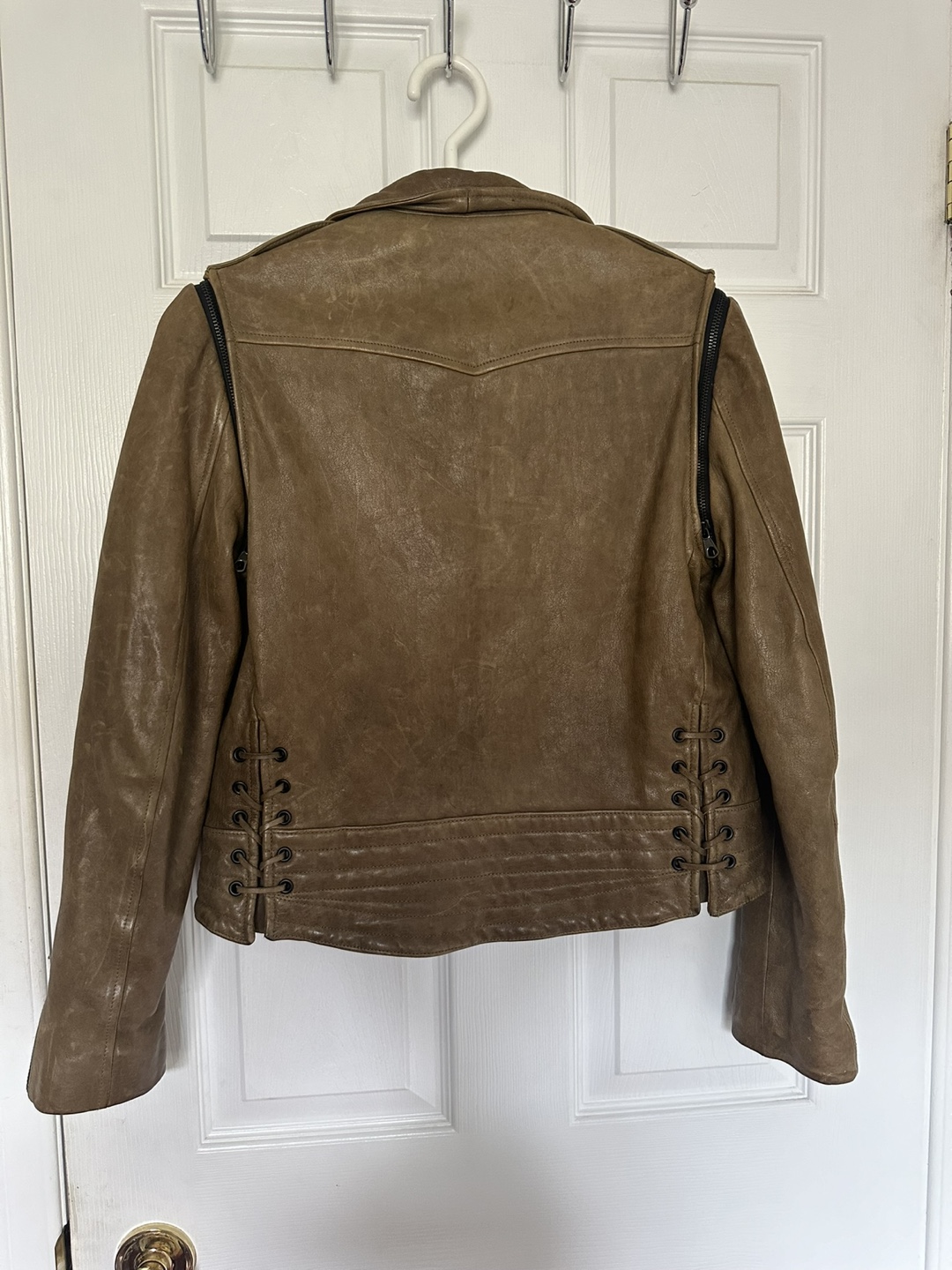 Rag & Bone Lamb Leather Jacket Turns into a Vest Size 2 - photo 2