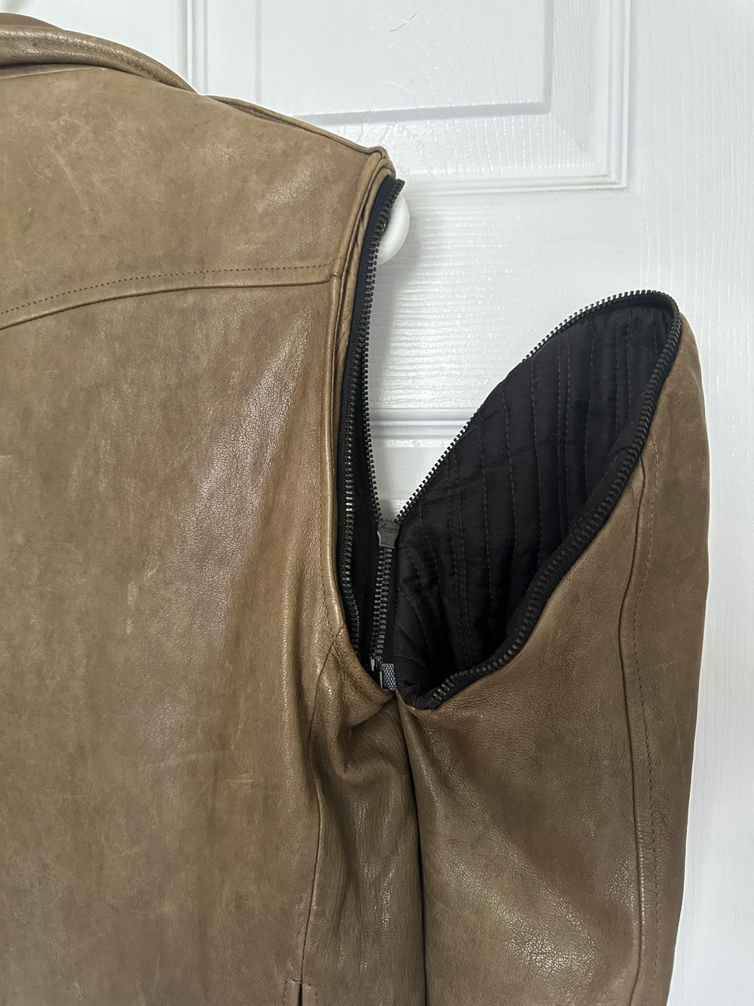 Rag & Bone Lamb Leather Jacket Turns into a Vest Size 2 - photo 4