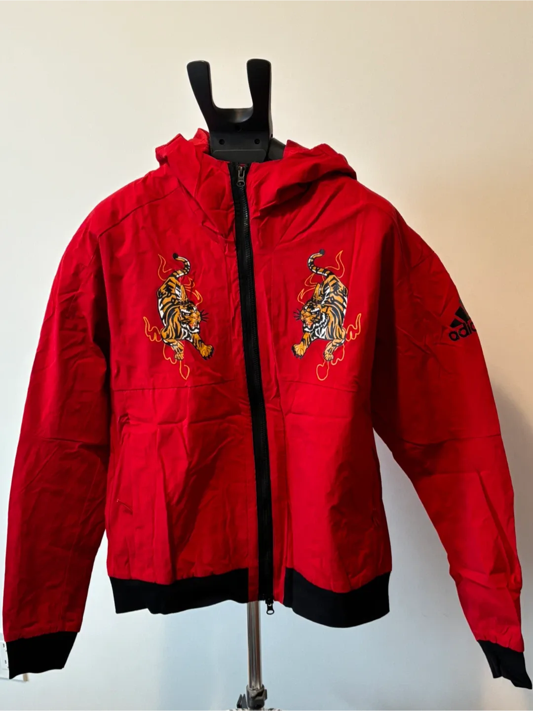 Adidas Red Hooded Jacket size L