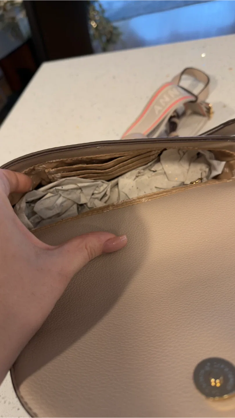 Anne Klein Flap Crossbody Bag - Stone Colour image indicator(5)