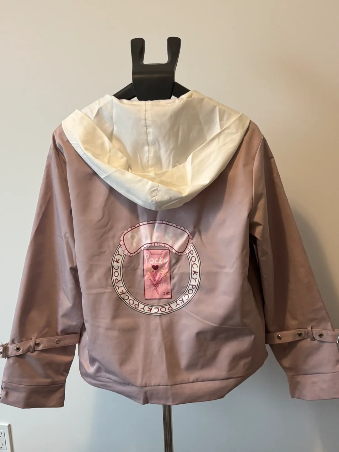 Adorable Pocky Themed Pink & White Hoodie image indicator(2)