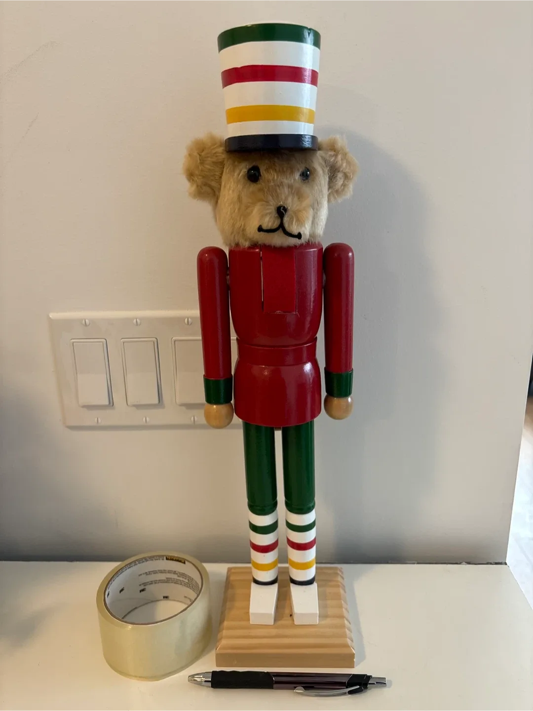Nutcracker Bear Figurine - Holiday Decor
