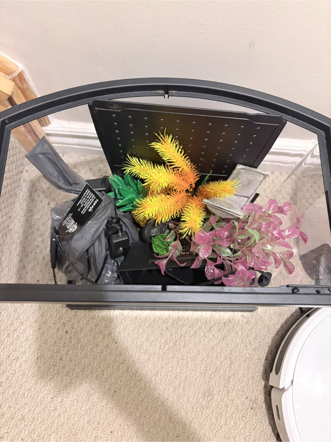 Aquarium with Decorations and Filter - photo 2