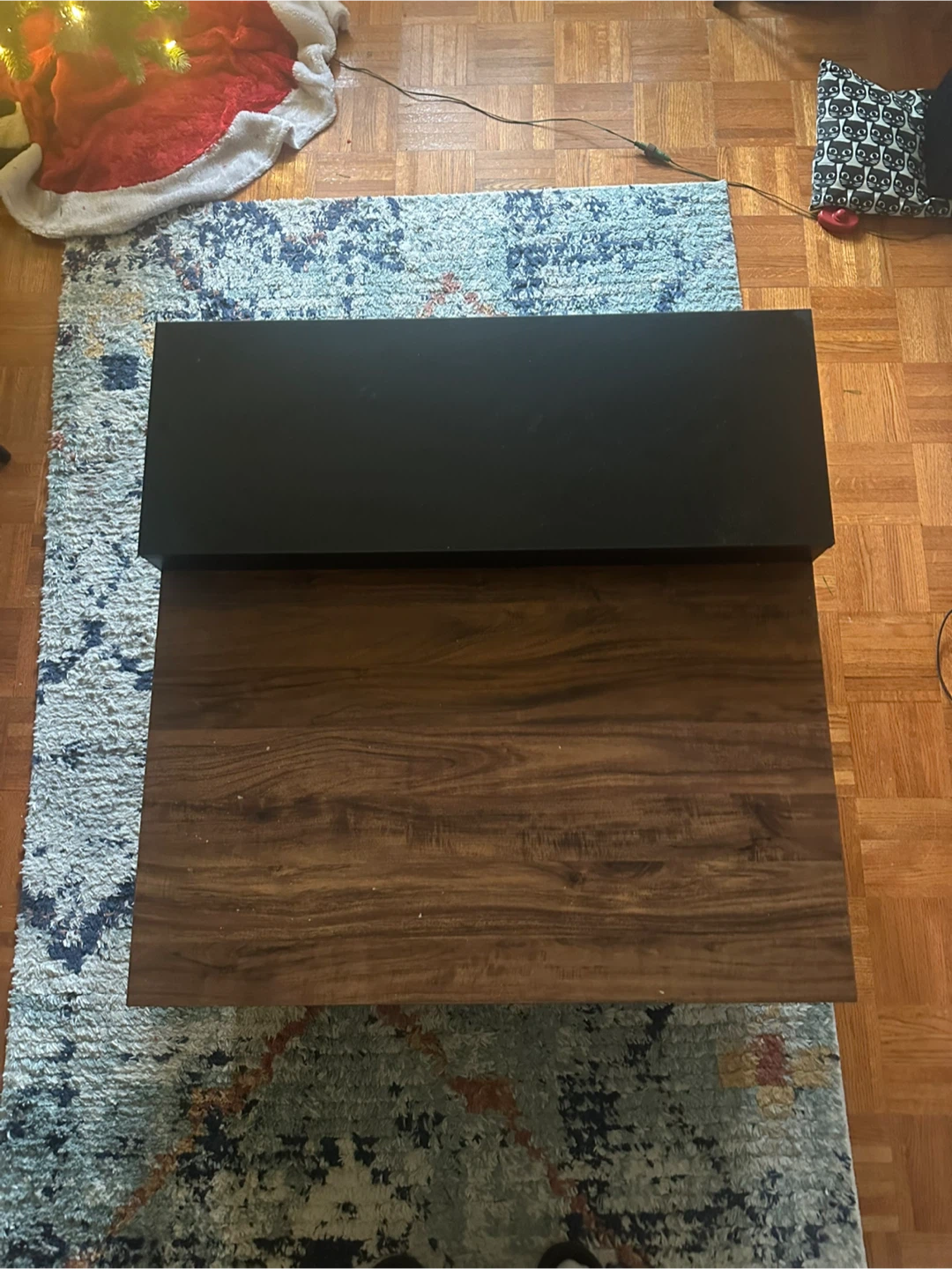 Wood & Black Coffee Table - photo 2
