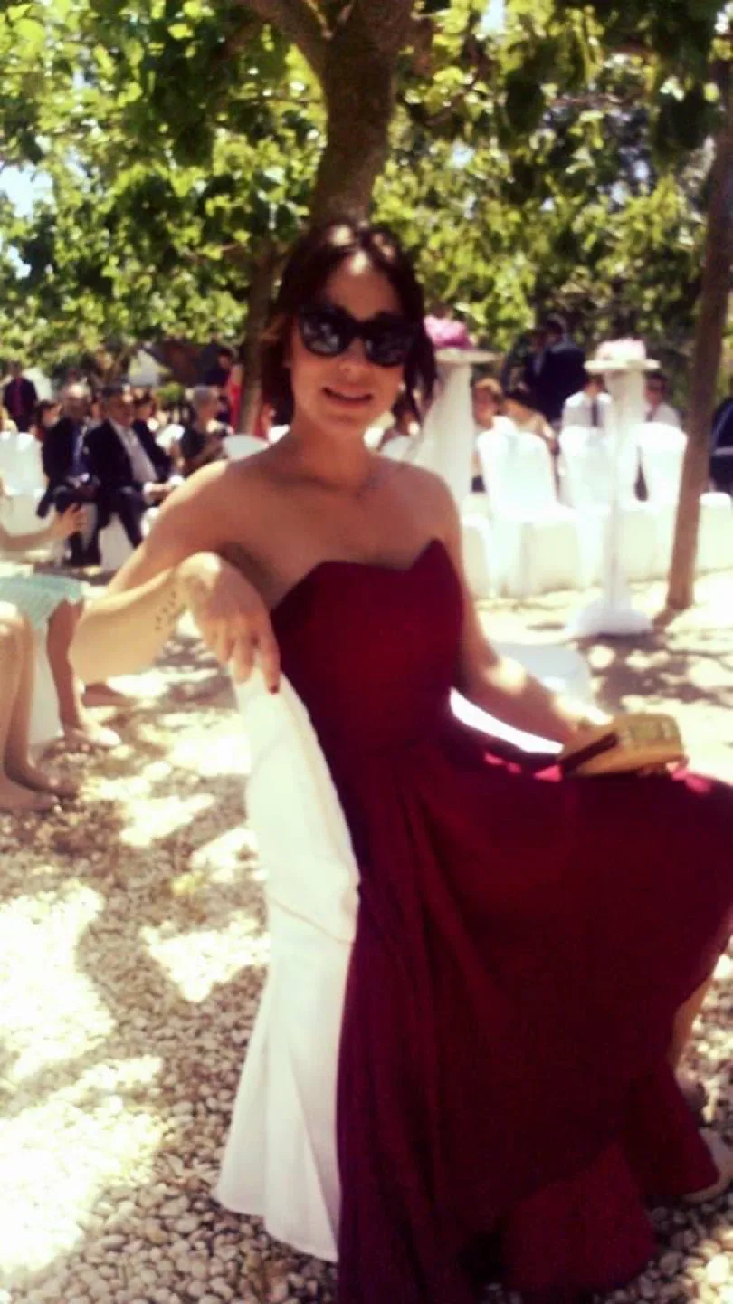 Swing Red Strapless Hi-Lo Dress #Cleanout image indicator(4)