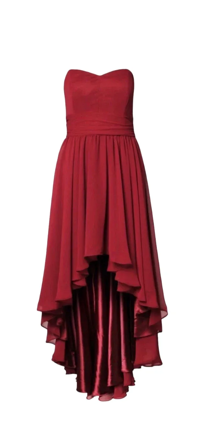 Swing Red Strapless Hi-Lo Dress #Cleanout