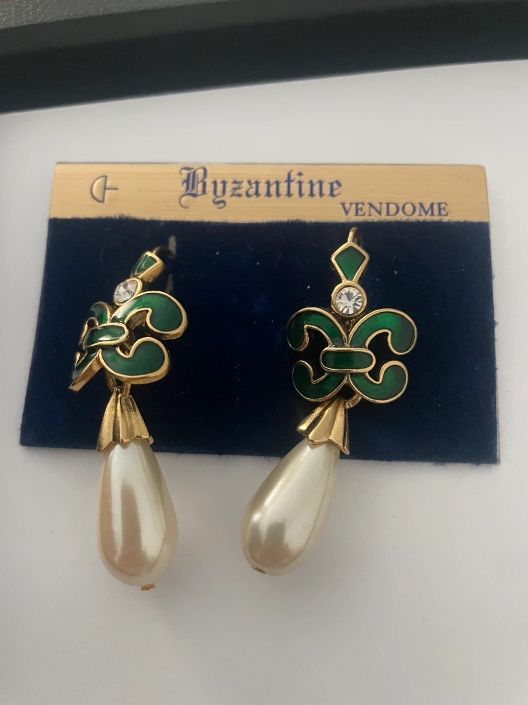 Designer Byzantine Vendome Drop Earrings