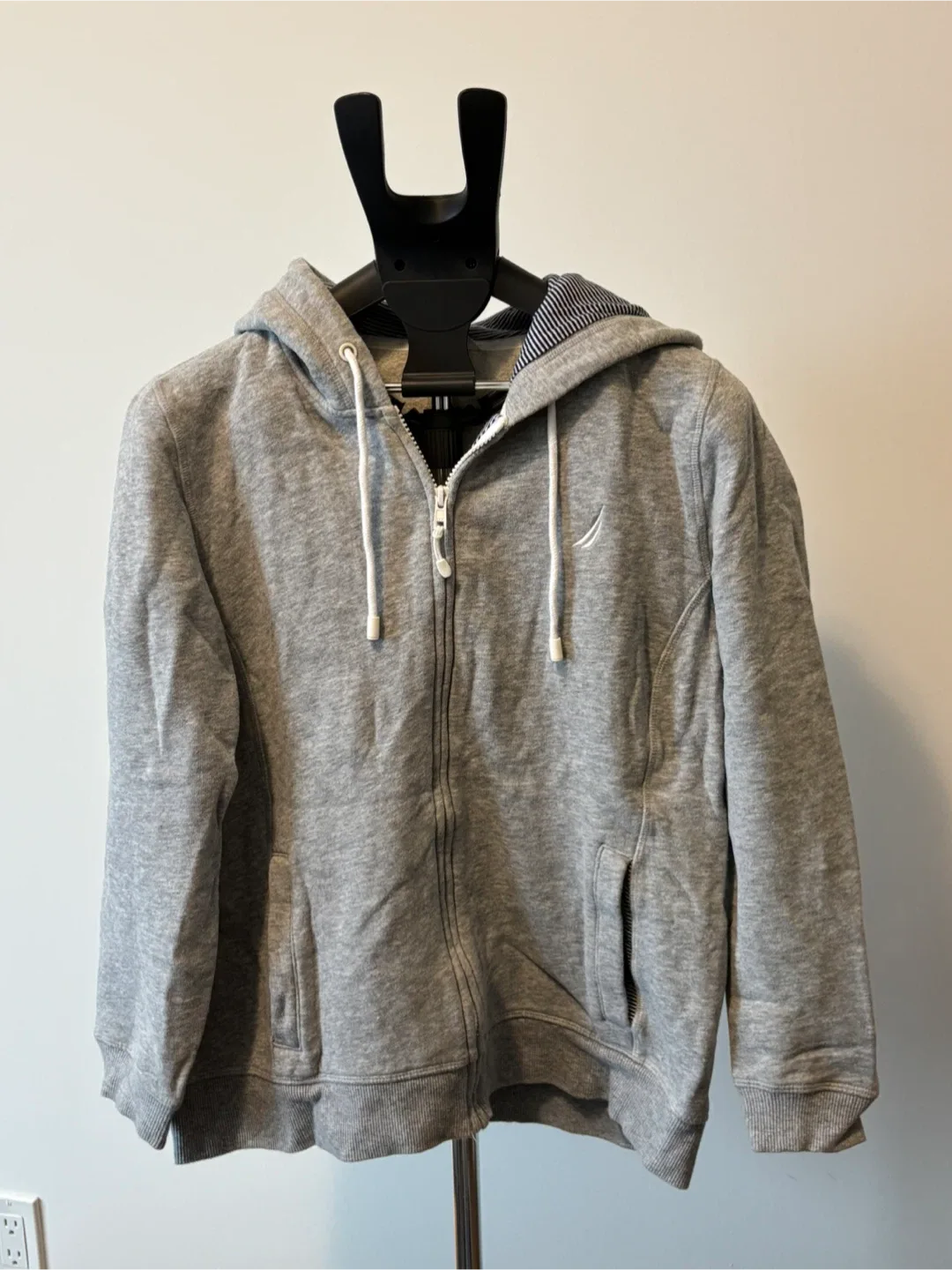 Nautica Grey Full Zip cotton Hoodie size M