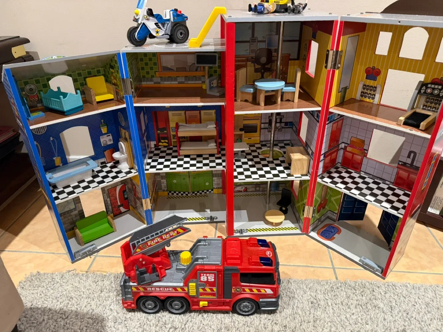 KidKraft Everyday Heroes Wooden Playset with Accessories