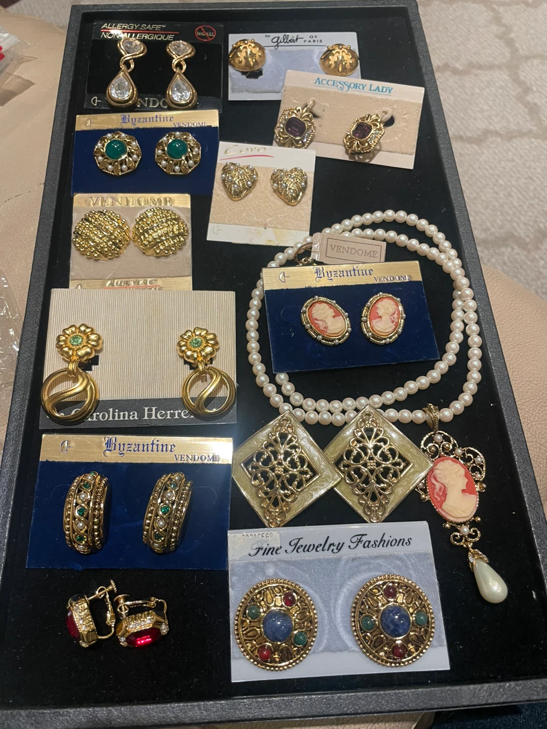 Vintage Vendome, Carolina Herrera, Byzantine Earrings