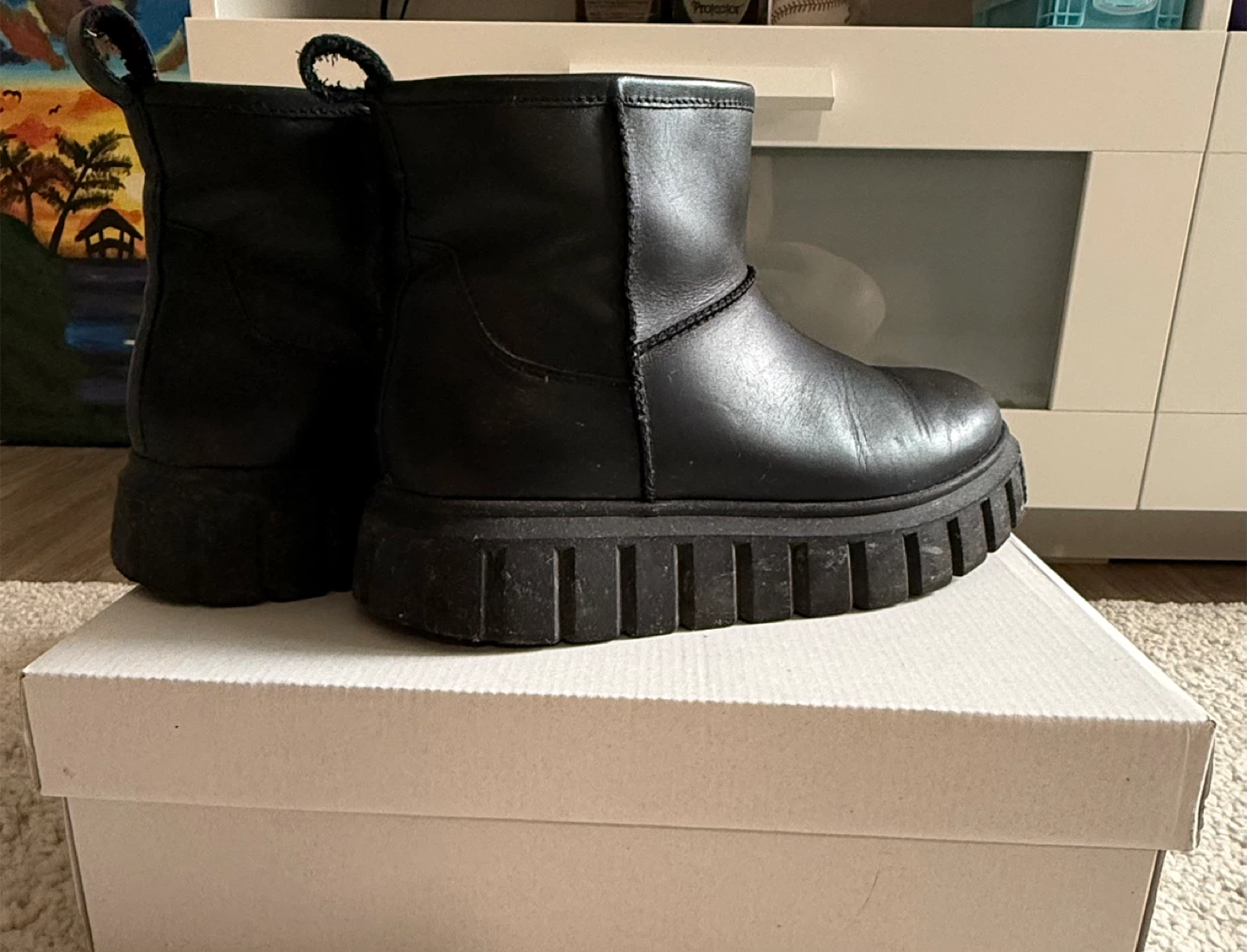 L’Intervalle Mortara – Black Leather Boots (Size 7W) - photo 3
