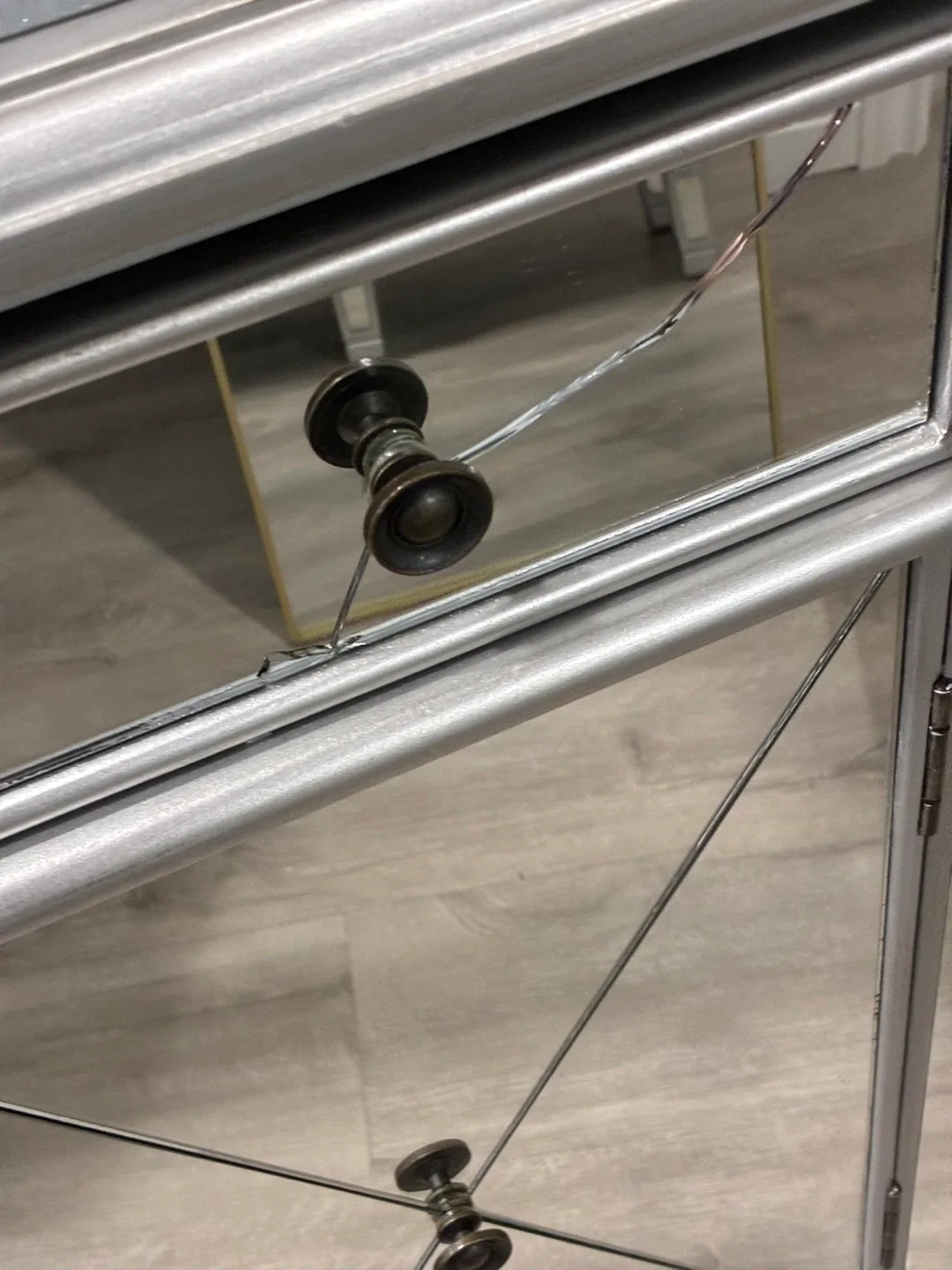 Mirrored Silver Buffet Cabinet