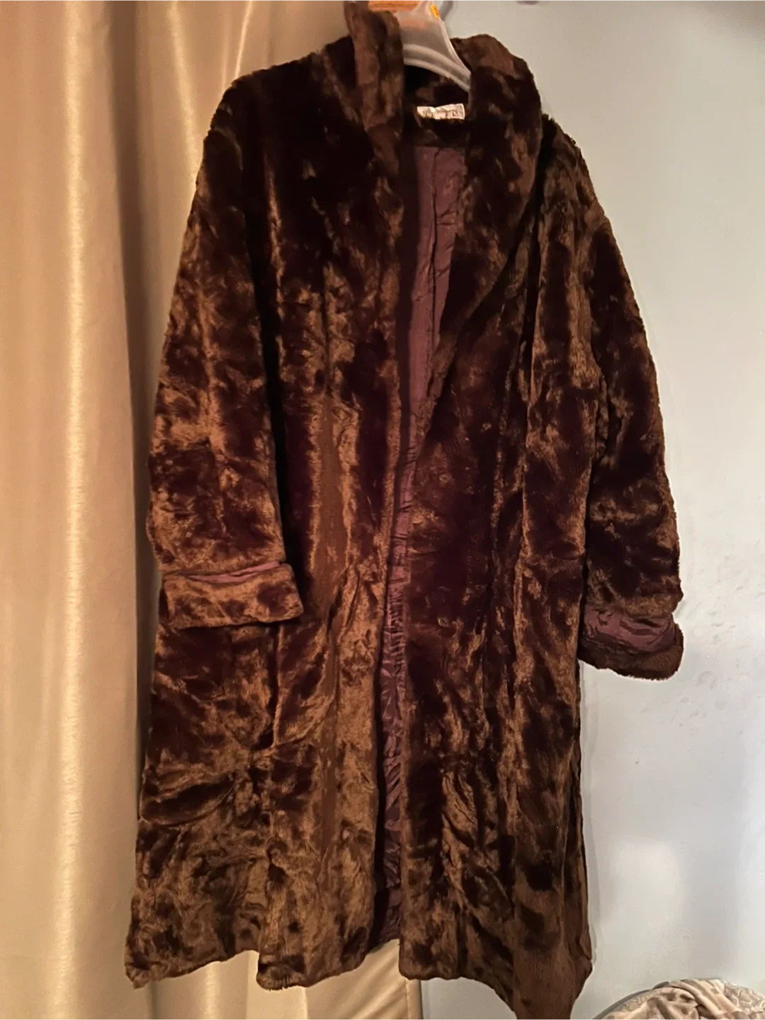 Silhouettes 3X Brown Faux Fur Coat