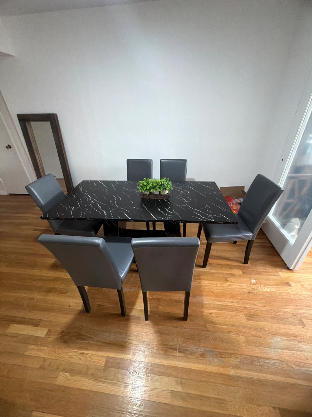 Dining Table Set with 6 Gray Chairs - photo 3