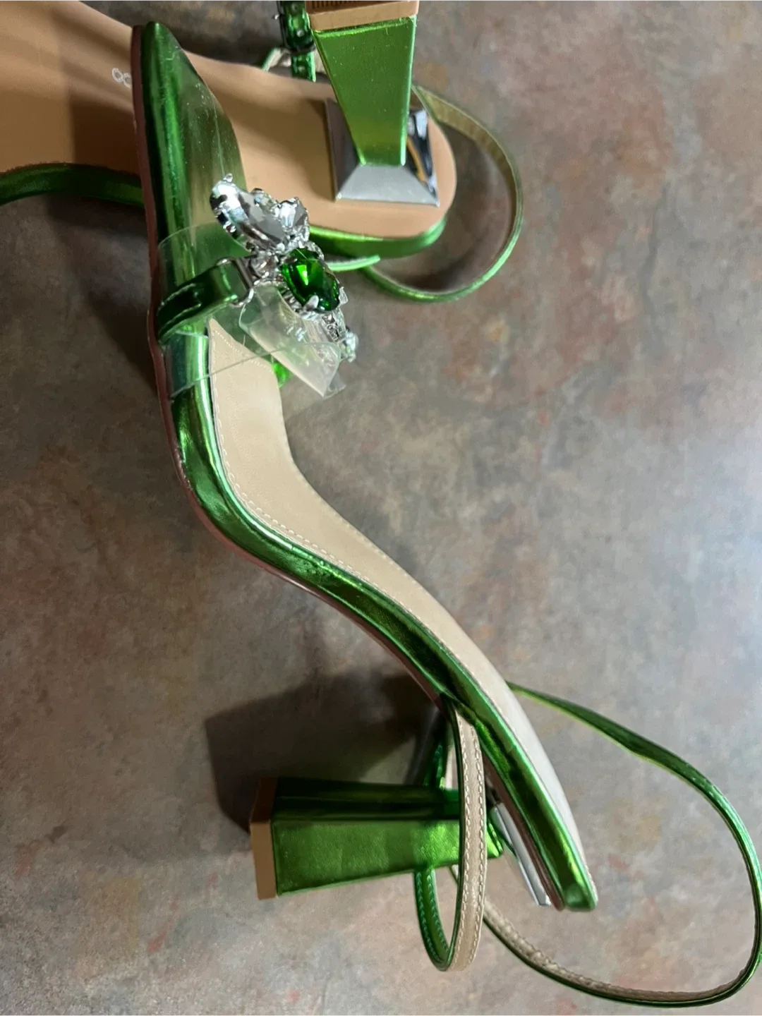 Rexeoye Green Jeweled Heels - Size 8 image indicator(3)