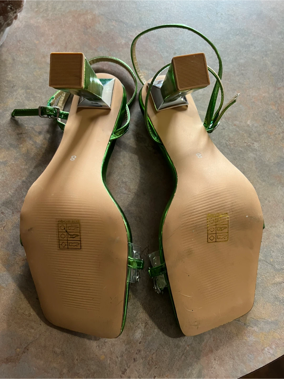 Rexeoye Green Jeweled Heels - Size 8 - photo 2