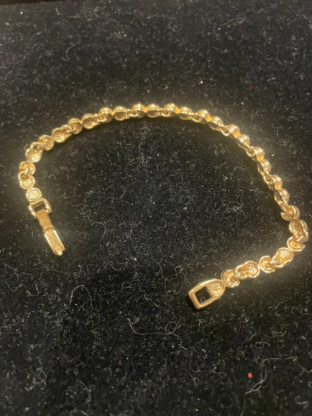 Gold Tone Tennis Bracelet with crystals - photo 4