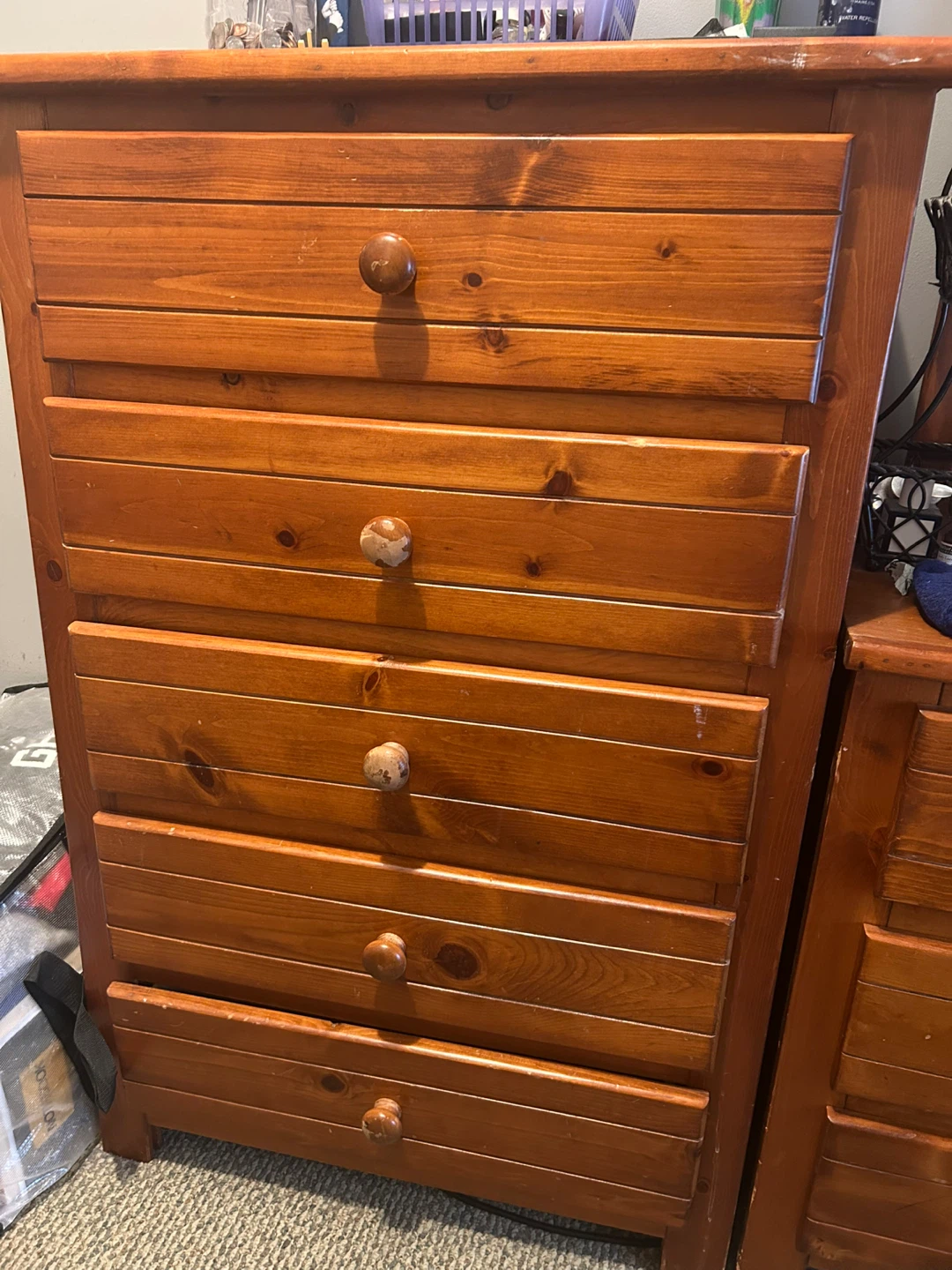 Wooden5 Drawer Dresser” cleanout”