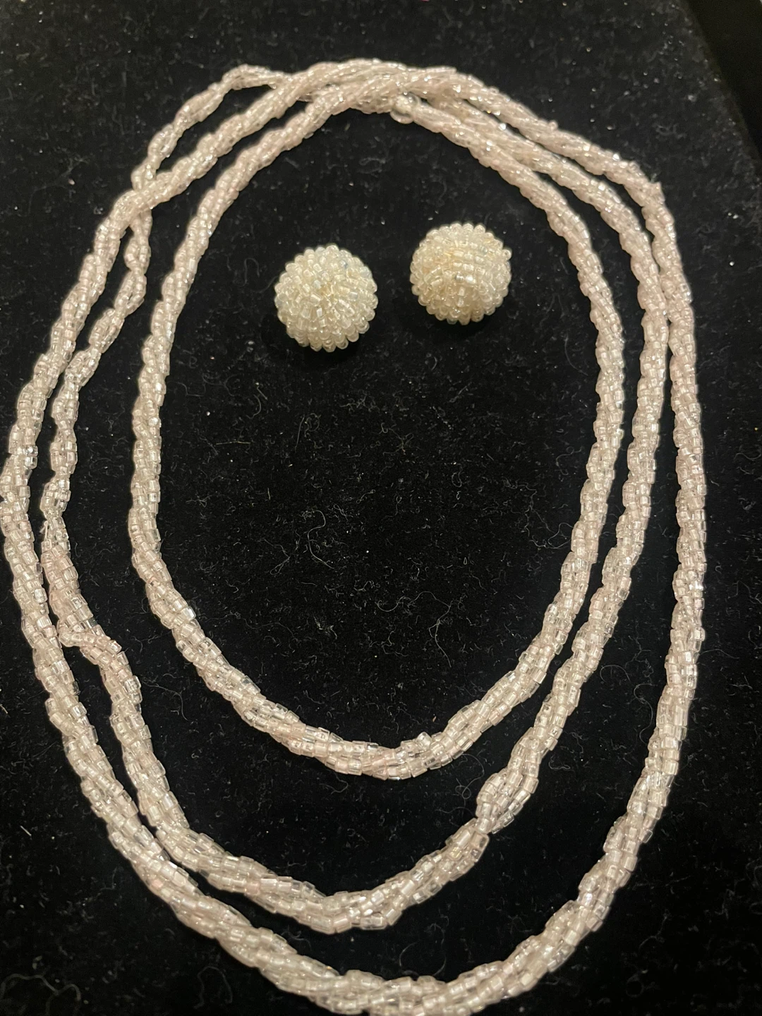 Vintage Beaded Necklace and Earring Set - photo 3