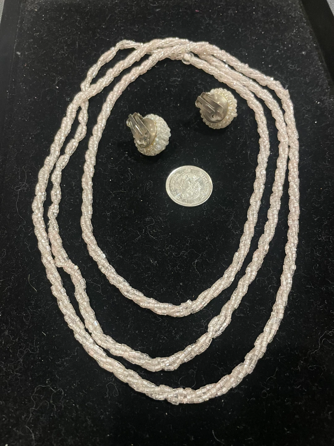 Vintage Beaded Necklace and Earring Set - photo 4