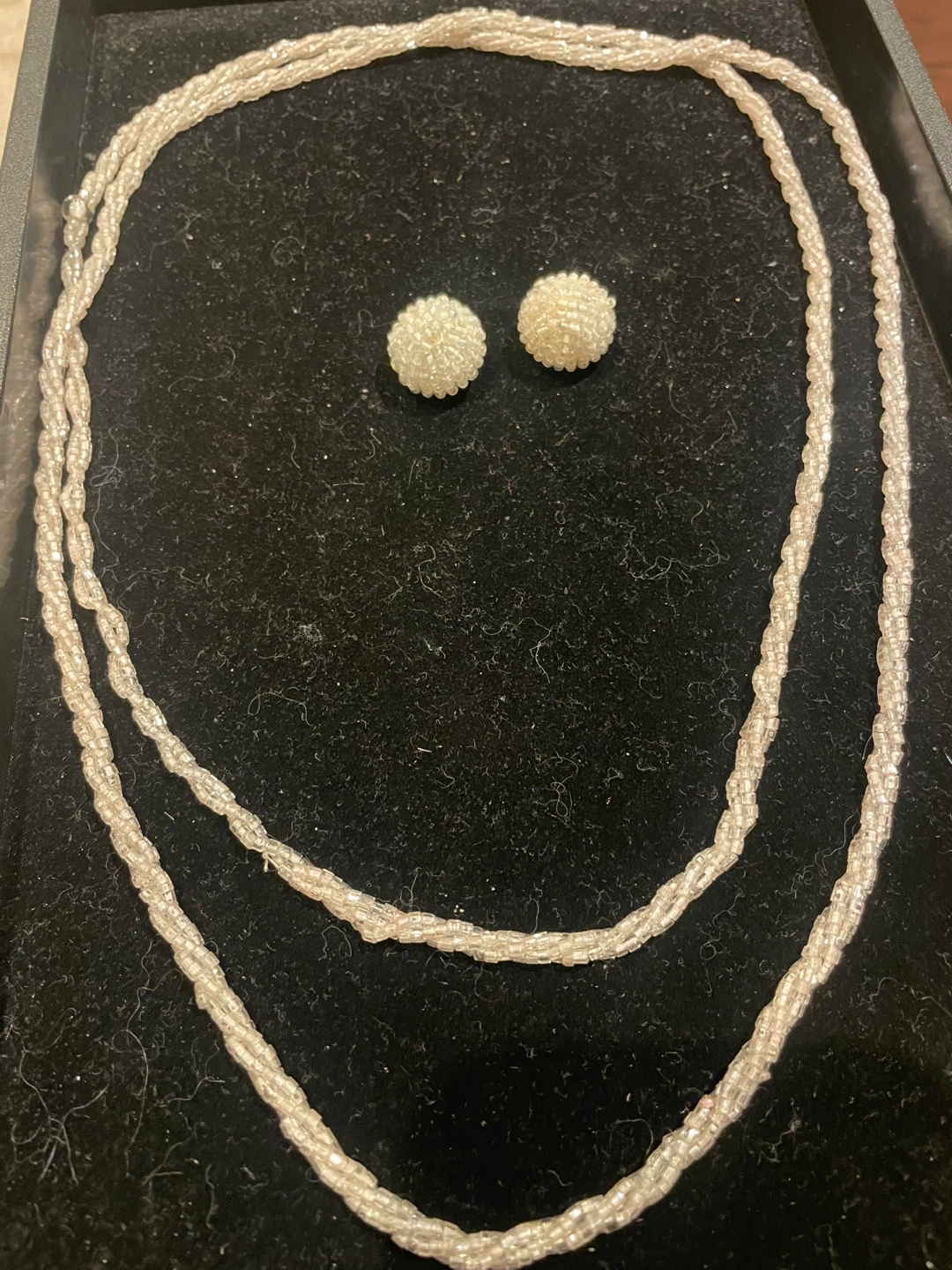 Vintage Beaded Necklace and Earring Set - photo 2
